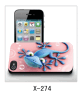 chameleon picture iPhone4 3d cover,pc case rubber coated,multple colors available