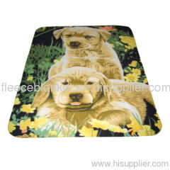 Animal print fleece blanket