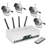 2.4GHz wireless wireless camera system 1 receiver with 4 cameras