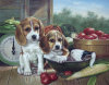 Doggy oil painting
