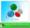 Translucent half moon shape 6 functional tool kit key chain