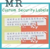 Custom security seal labels,tamper seals for boxes or mails
