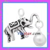 Wholesale antique silver plated elephant charms UC274