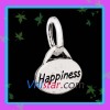 Antique silver plated elliptic shaped charms UC242 with Happiness stamped