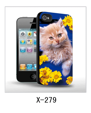 White cat picture iPhone4 cases 3d pc case