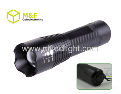 High power CREE 3W LED aluminum zoom function torch flashlight