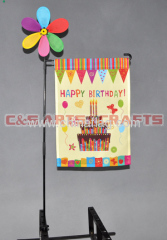 custom birthday cake garden flag