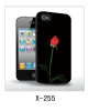 flower picture 3d cases of iPhone4,pc case rubber coated,multiple colors available