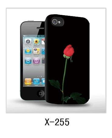 flower picture 3d cases of iPhone4,pc case rubber coated,multiple colors available