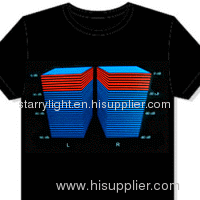 Starry-light Football festival custom led t shirt