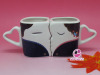 2012 New Valentine Gift couple mug changing mug with heat kissing the mug wedding gift