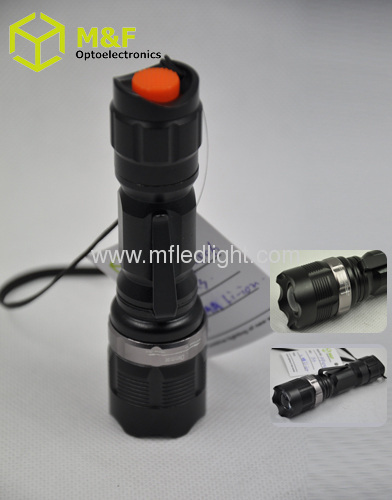CREE Q3 rechargeable zoom flashlight with adjustable focus switch