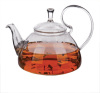 Heat resistant borosilicate transparent glass teapot