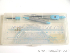 Blue Stationery Set with compasses pencil & rules