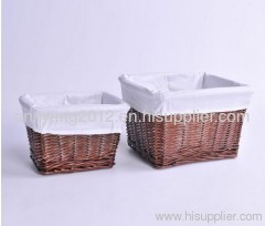 Fine wicker storage basket