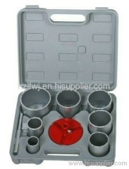 9pcs tungsten carbide grit hole saw set