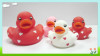Bath duck family for valentine toy