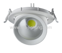 white color 8W/10W/20W Aluminium adjustable Round COB LED downlight