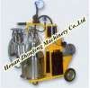 Mechanical moving single bottle cow milking machine