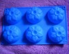 6 Chinese redbud Flower Shaped Silicone Baking mold