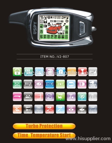 V2-807 Two-way LCD car alarm system