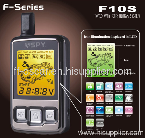 F10S Two-way LCD car alarm system