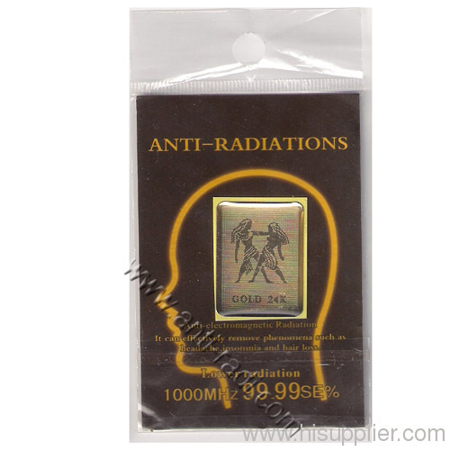 Gold 24K anti mobile radiation stickers