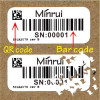 destructive QR & bar code labels