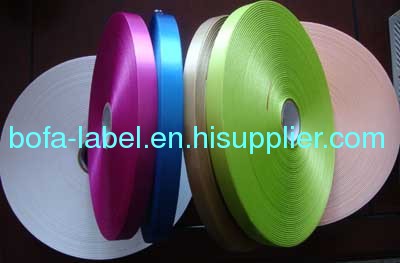 COLOR WOVEN EDGE POLYESTER SATIN RIBBON LABEL RIBBON