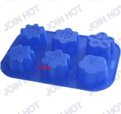 6 holes silicone cake mold,flower cake pan,bakeware,26*17.8*3cm multi cake