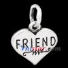 wholesale double antique silver plated charm UC211 friendship charm