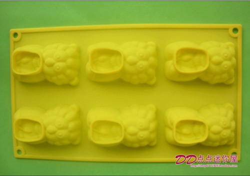 6 holes Cartoon silicone cake mold,cake pan
