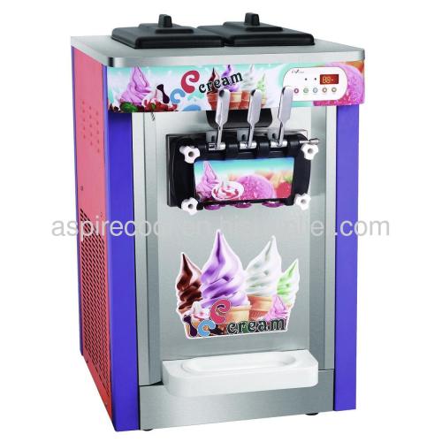 Desktop Soft Sever Ice Cream Machine Capacity 22~25 liters/h