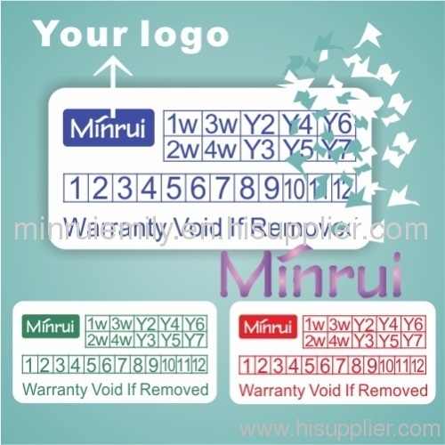Rectangle Warranty Labels