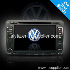 7inch VW/Skoda/Seat car dvd gps bt dvb-t radio usb sd slot canbus ipod tv vcd cd AUX TMC am/fm tuner HD tft lcd panel