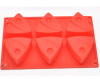 6 tray design silicone cake mold