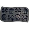 8 cavities black Red plastic model cool Skull Ice Cube Maker Soft Chocolate Mold Tray