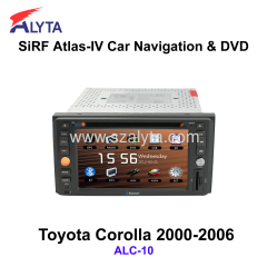 navigation dvd for Toyota Corolla 2000-2006 6.2 inch touch screen SiRF A4 (AtlasⅣ)