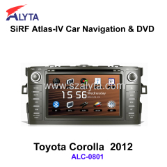Toyota Corolla 2012 navigation dvd 7 inch touch screen SiRF A4 (AtlasⅣ)