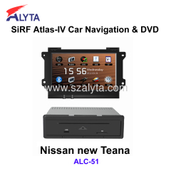 Nissan new Teana navigation dvd SiRF A4 (AtlasⅣ) 7 inch touch screen