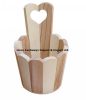 wooden bucket