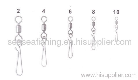 Fishing Accessories Rolling Swivel with Hanging Snap A