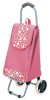 pink foldable shopping trolley bag