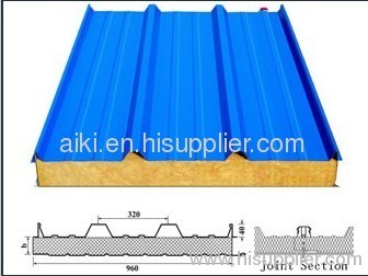 Metal Rock Wool (Mineral Wool) Sandwich Panel