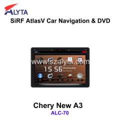 Chery New A3 navigation dvd SiRF A4 (AtlasⅣ) 7.0 inch touch screen
