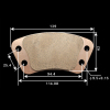 Bronze Clutch Button Pads