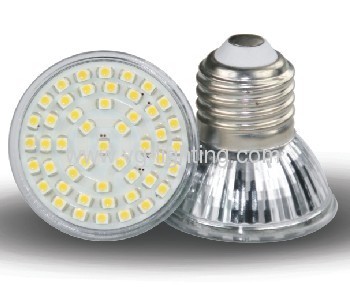 E27 48pcs 3528SMD Glass LED Cup Spot Lamp