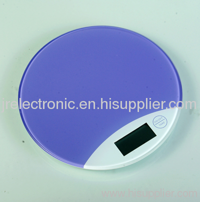 round high quality tempered glass 5kg digital nutrition scale