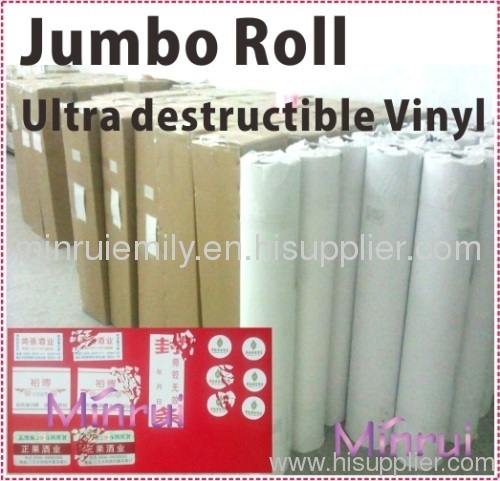 Manufacturer of ultra destructible vinyl,destructible label materials China