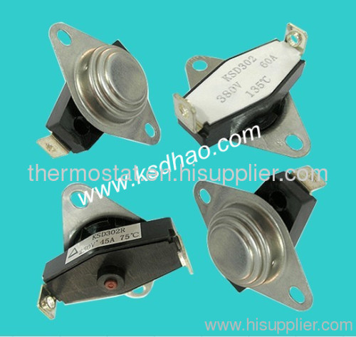 KSD302 large current thermostat, KSD302 large current thermal protector, KSD302 large current thermal switch